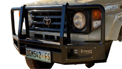 Toyota Landcruiser 70 series (Coil Springs Front) 1994-2007 (Round head lights) | Front Bumper Farm Spec